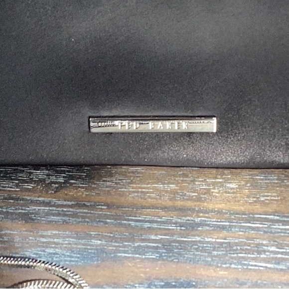 Ted Baker Dymond Bow Satin Black Satchel with Rhinestone Detail NWT - Picture 3 of 15